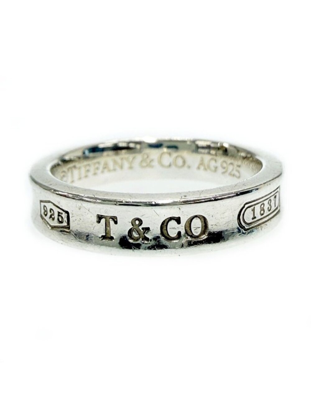 Tiffany & Co Silver 1837 Narrow Ring